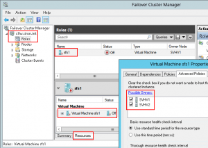 Failover Cluster Manager 2012 Advanced Policies