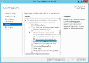 Adding Deprected Cluster Commands in 2012