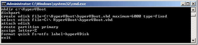 Screencap of the command line for creating a bootable USB stick