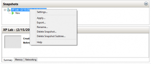 Export the Hyper-V snapshot