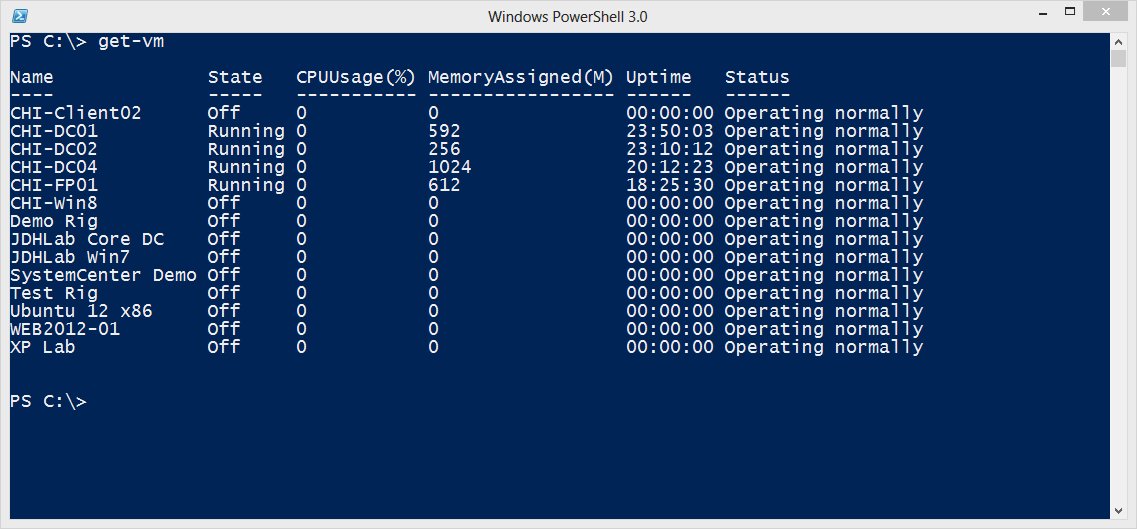 get vm hyper-v cmdlet syntax