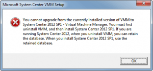 VMM Remove Error