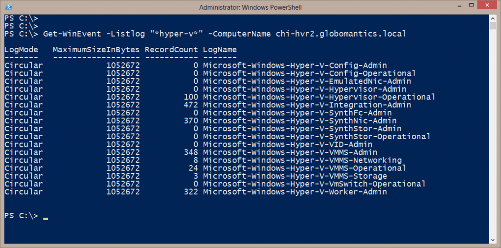 all hyper-v logs in event viewer