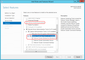 Failover Clustering Features