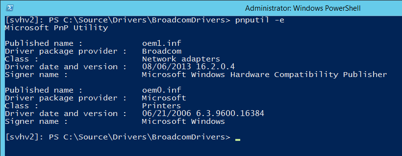 Remote PNPUTIL Driver Enumeration