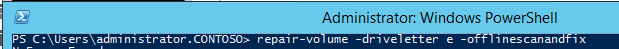 repair-volume -offlinescanandfix