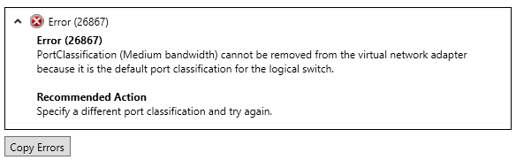 Seems Like a Legitimate Error When Changing a VLAN