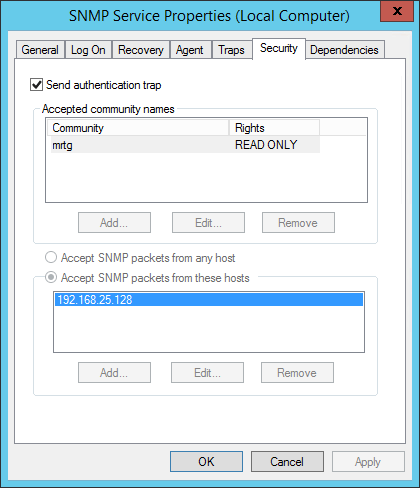 SNMP Windows Manual Configuration