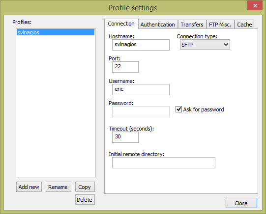 NPP FTP Profile