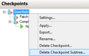 Checkpoint: Delete All