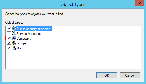 Computer Object Type Selection
