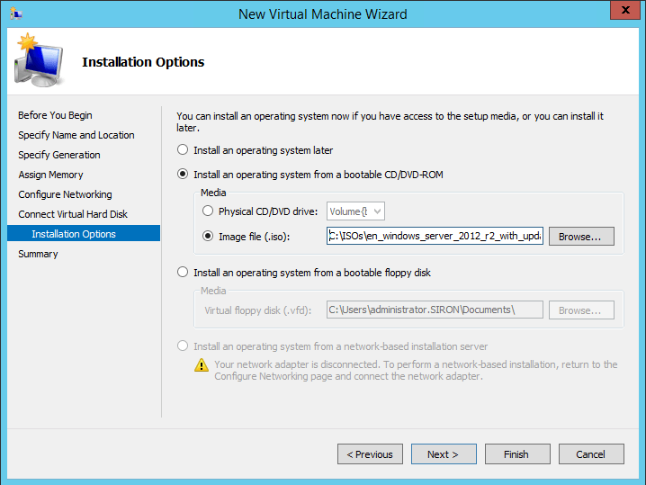 ISO Attachment During VM Creation