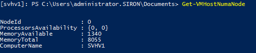 Simple Get-VMHostNumaNode