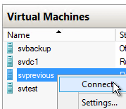 Connect to the Virtual Machine