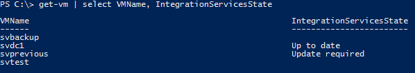 PowerShell: Checking Integration Service Update Status