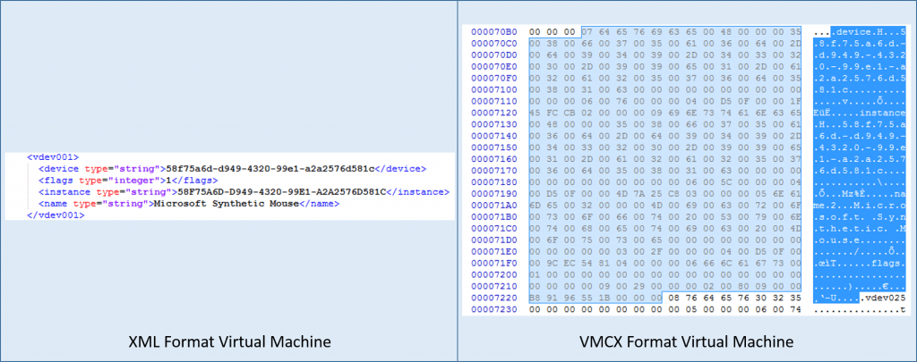 Old vs. New Hyper-V VM Definition Files