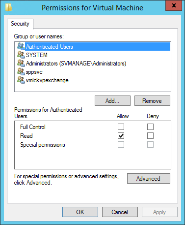 KVP Exchange Root Permissions