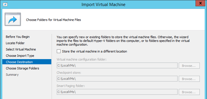 Import Target Locations