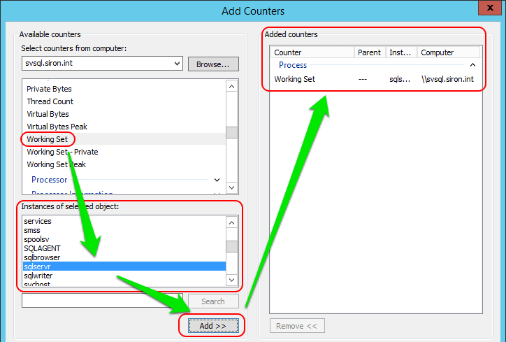 Performance Monitor - Counter Selection