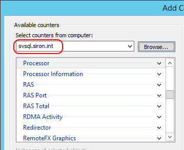 Performance Monitor - Remote Computer