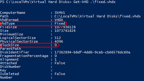 Block Size for Fixed VHDX