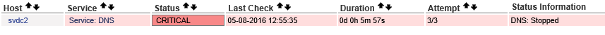 Nagios Critical Service