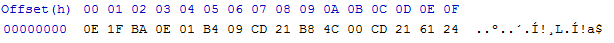 Hex Dump of Above Code