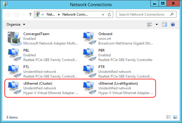 Virtual Adapters in the Management Operating System