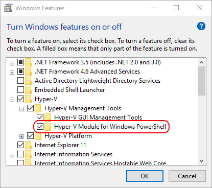 Hyper-V PowerShell Module on Windows