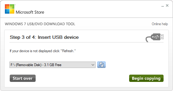 Windows USB Select Output Drive