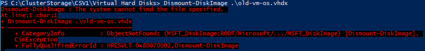 DiskImage Cmdlet Fails on Relative Paths