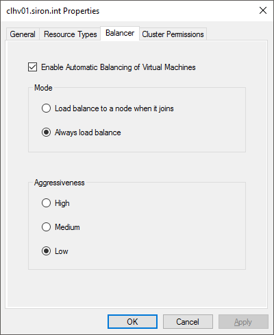 Node Fairness Options