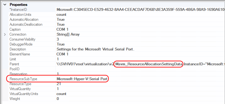 Msvm_SerialPortSettingData