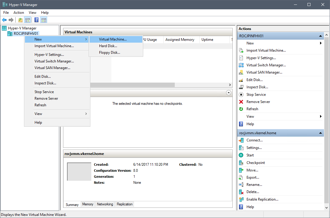 Create Nested Hyper-V manager