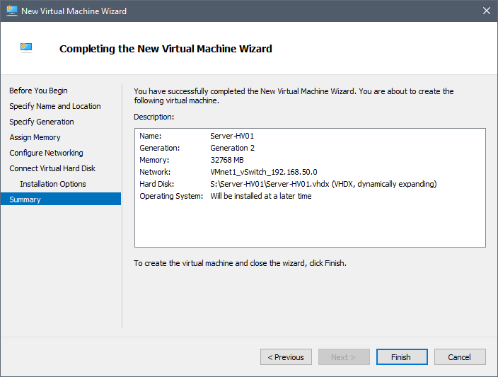 Create Nested Hyper-V wizard