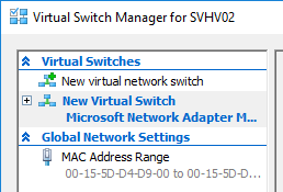 New Virtual Switch