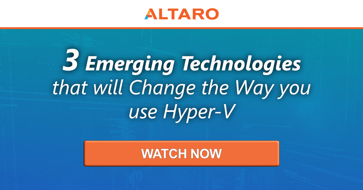 Watch the altaro webinar now