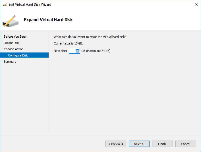 expand virtual hard disk