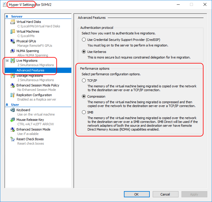 live migration performance