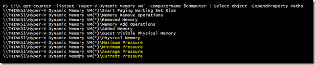 Dynamic Memory Counters