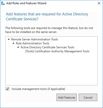 Active Directory Certificate Services Features