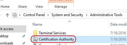 Certification Authority