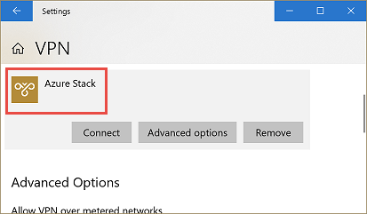Azure Stack VPN