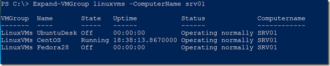 Expanding a single VM group with a custom PowerShell command