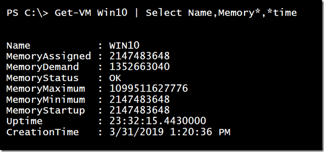 Getting virtual machine properties with PowerShell