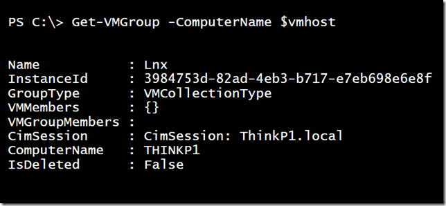 Retrieving a VM Group with PowerShell