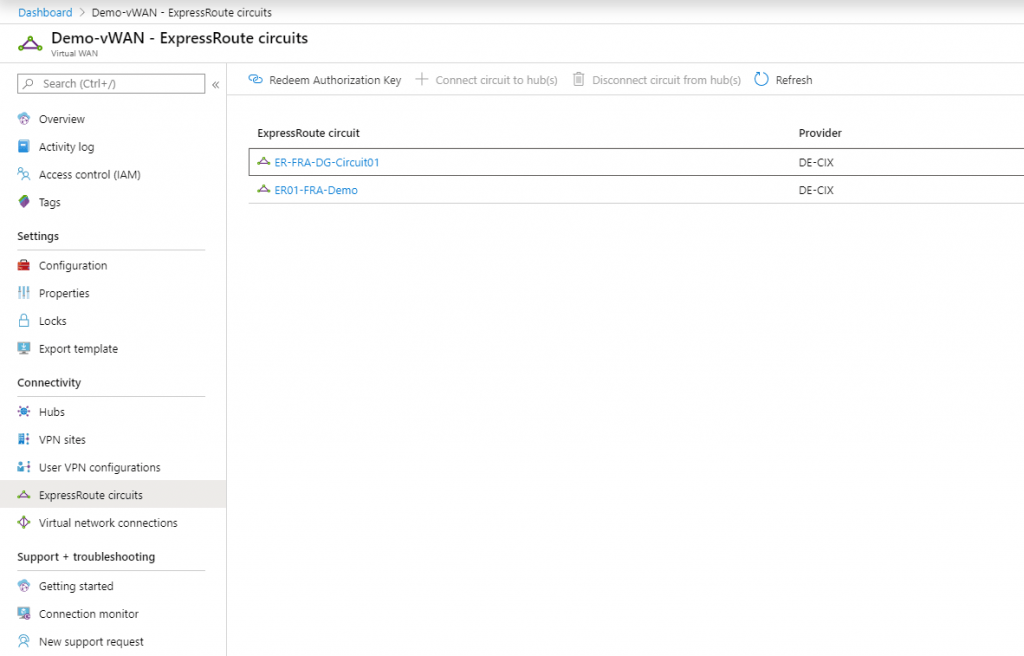 Integrating ExpressRoute in Azure virtual WAN