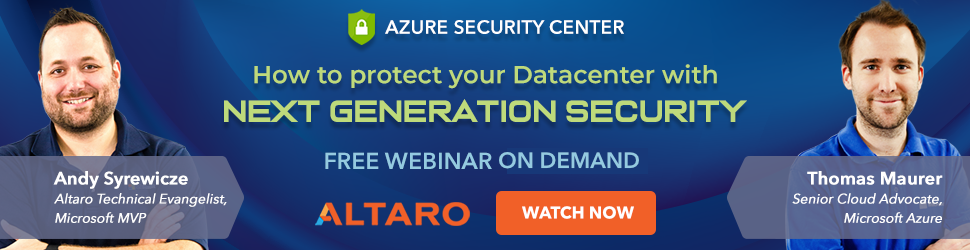 Azure Security Center webinar