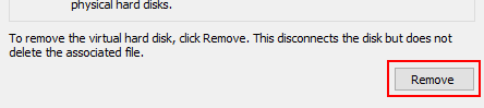 Remove virtual hard disk in Hyper-V Manager