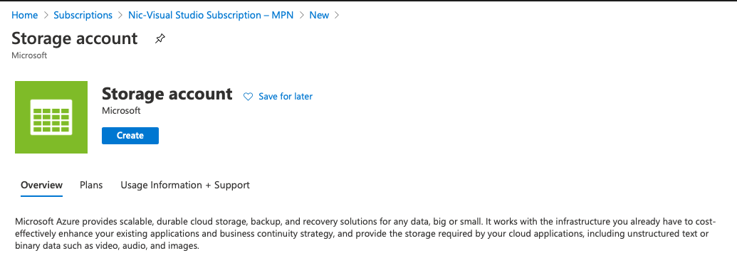 Azure Archive Storage Account